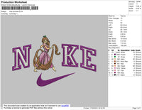 Nike Tangled Embroidery File 5 size