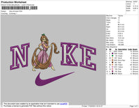 Nike Tangled Embroidery File 5 size