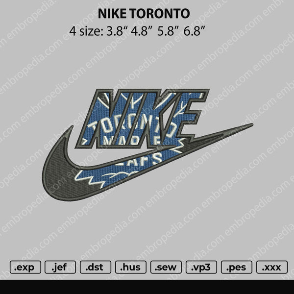Nike Toronto Embroidery File 4 size