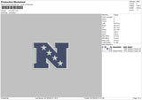 N Star Embroidery File 6 sizes