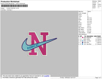 N Nike Swoosh Embroidery File 4 size