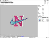 N Nike Swoosh Embroidery File 4 size