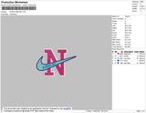 N Nike Swoosh Embroidery File 4 size