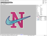 N Nike Swoosh Embroidery File 4 size
