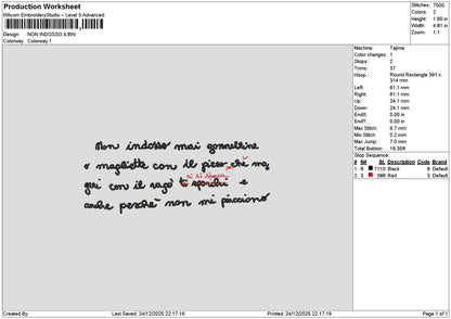 Indossotext Embroidery File 6 sizes