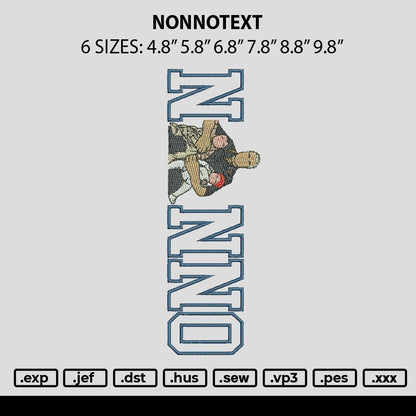 Nonnotext V2 Embroidery File 6 sizes