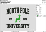 North Pole Embroidery File 6 sizes