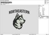 Wolf North Embroidery File 6 sizes