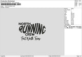 Northtext 01 Embroidery File 6 sizes