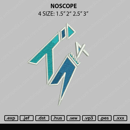 Noscope Embroidery File 4 size