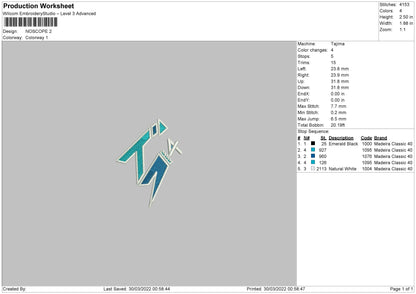 Noscope Embroidery File 4 size