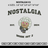 Nostalgia V2 Embroidery File 6 sizes