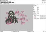 No You Hang Up V5 Embroidery File 6 sizes