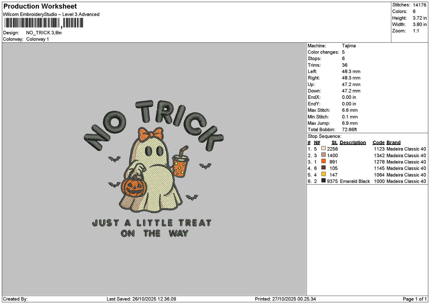 Tricktext 2410 Embroidery File 6 sizes