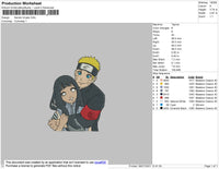 Naruto Hinata Embroidery File 4 size