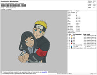 Naruto Hinata Embroidery File 4 size