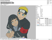 Naruto Hinata Embroidery File 4 size