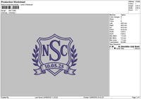 Nsctext 01 Embroidery File 6 sizes