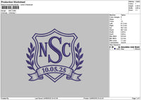 Nsctext 01 Embroidery File 6 sizes