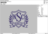 Nsctext 01 Embroidery File 6 sizes