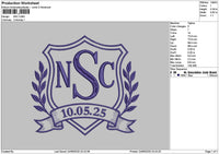 Nsctext 01 Embroidery File 6 sizes