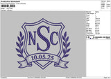 Nsctext 01 Embroidery File 6 sizes