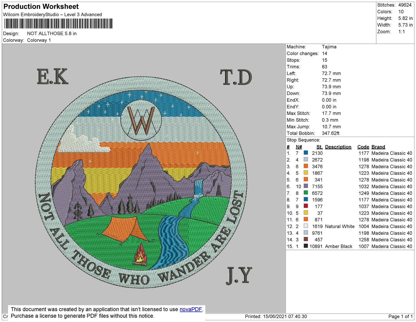 Not All Those Embroidery File 4 size