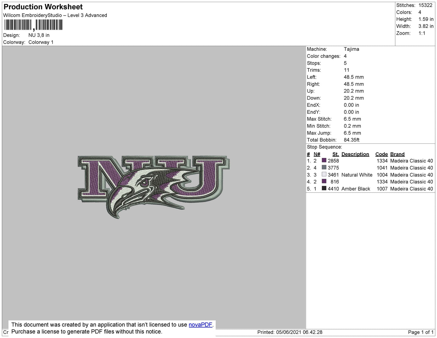 NU Embroidery File 4 size