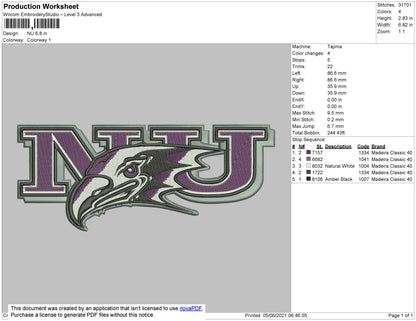 NU Embroidery File 4 size