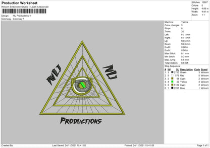 Nu Production Embroidery File 4 size