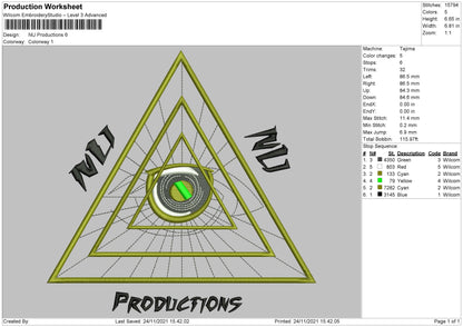 Nu Production Embroidery File 4 size