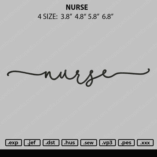 Nurse 002 Embroidery File 4 size