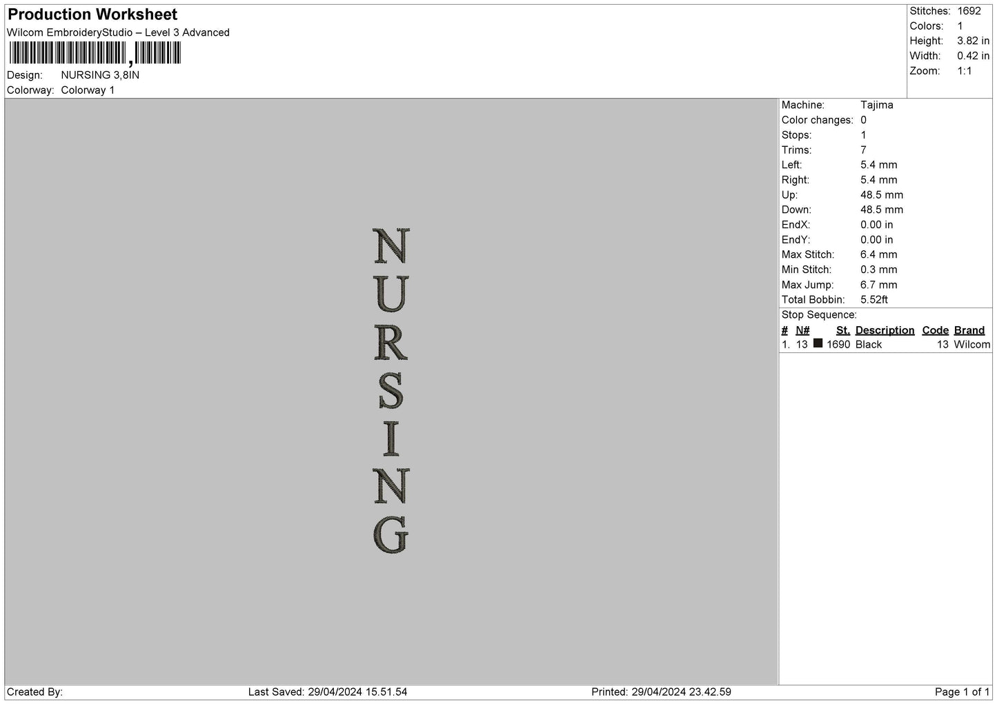 Classtext Embroidery 3 Files