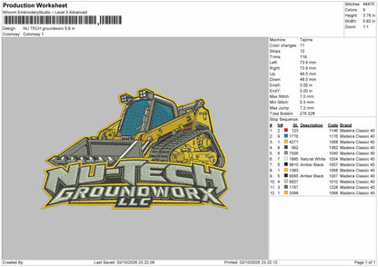 Groudworx Text Embroidery Machine Design File 6 sizes