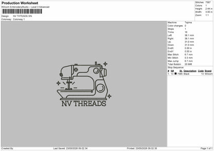 NV THREADS Embroidery Machine Design File