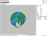 N WRLD Embroidery File 4 size