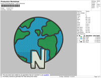 N WRLD Embroidery File 4 size