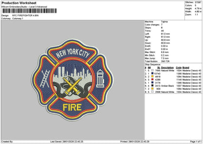 Nyctext Patch Embroidery File 6 sizes