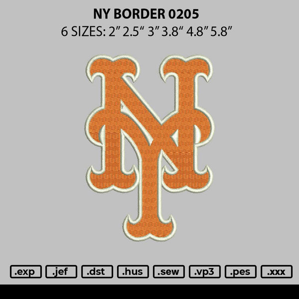 Ny Border 0205 Embroidery File 6 sizes