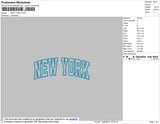 New York Text Embroidery File 4 size