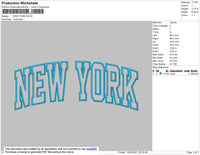 New York Text Embroidery File 4 size