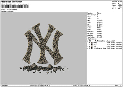 Ny Pattern 01 Embroidery File 6 sizes