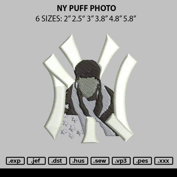 Ny Puff Photo Embroidery File 6 sizes