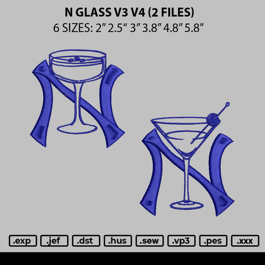N Glass V3 V4 Embroidery 2 Files