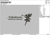 Nailstext 1511 Embroidery File 6 sizes