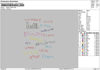 Names 0106 Embroidery File 6 sizes