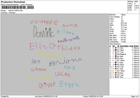 Names 0106 Embroidery File 6 sizes