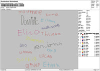 Names 0106 Embroidery File 6 sizes
