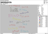 Names 0106 Embroidery File 6 sizes