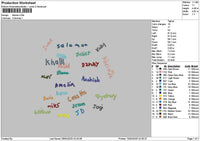 Names 1004 Embroidery File 6 sizes